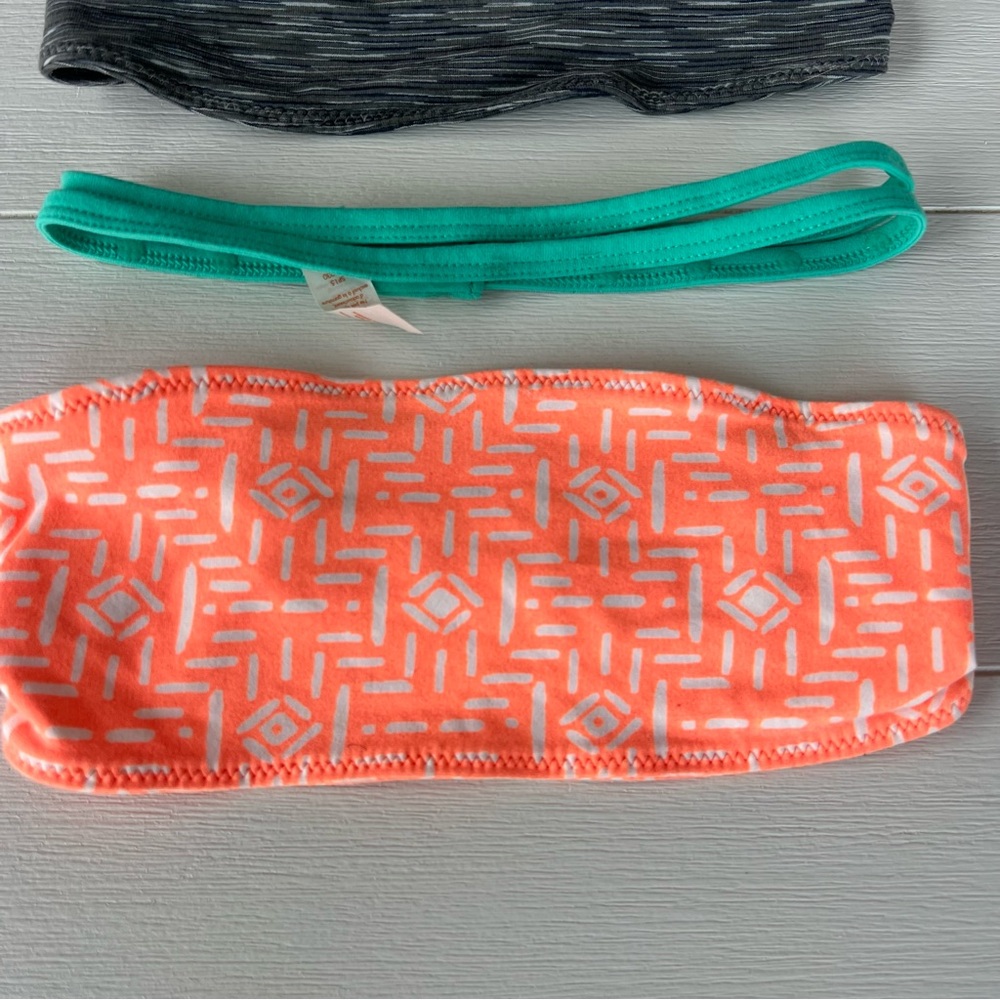 Lucy Headband Set in Black, Green, and Orange - Picture 3 of 7